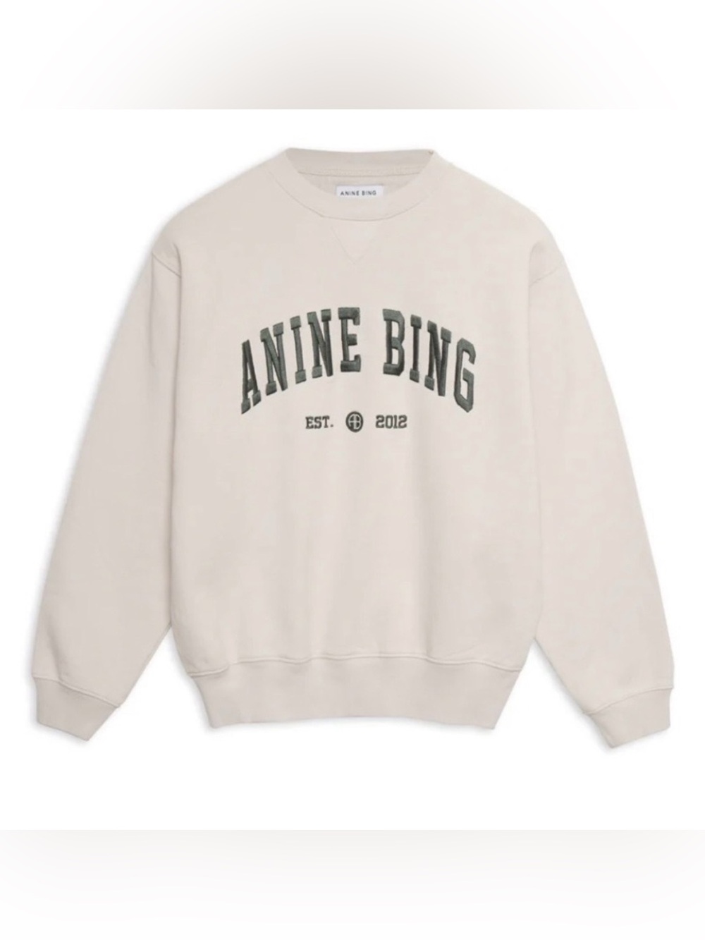 Anine Bing - Ramona University Beige Sweatshirt- Medium